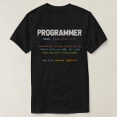 プログラミングおもしろいコンピュータギークギフト定義Pr Tシャツ (デザイン正面)