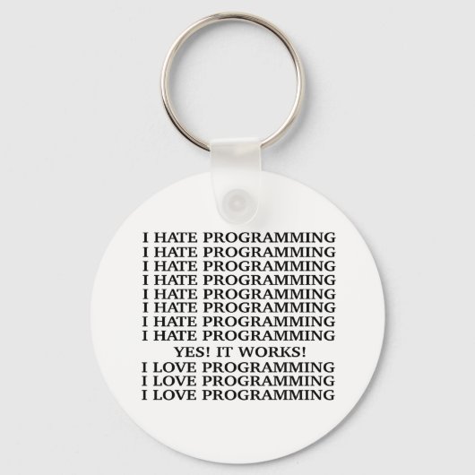 プログラミングが嫌い/プログラミングが好き キーホルダー (正面)