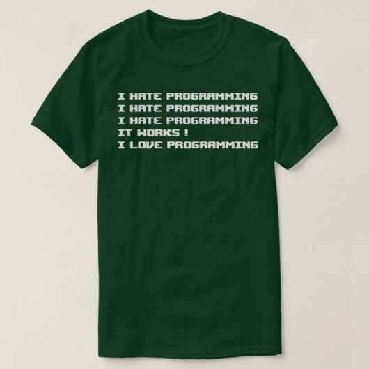プログラミングが嫌い Tシャツ (デザイン正面)