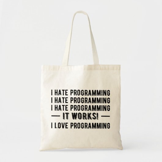 プログラミングが嫌おもしろいい – Programmer II トートバッグ (正面)