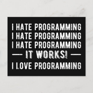 プログラミングが嫌おもしろいい – Programmer II ポストカード