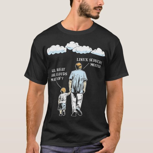 プログラミングで作られた雲おもしろいとは Tシャツ (正面)