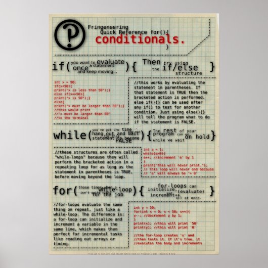 「プログラミングにおける条件」ポスター ポスター (正面)