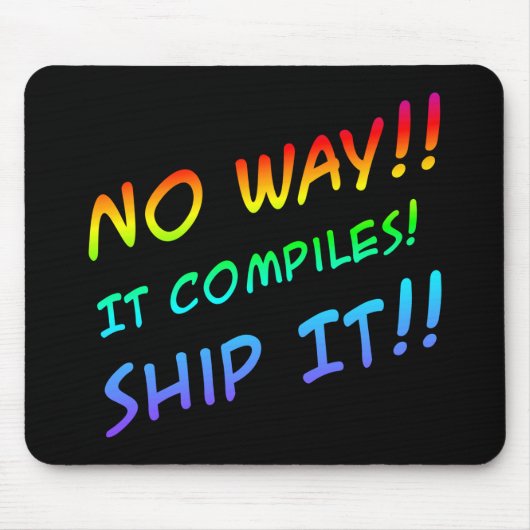 プログラミングのユーモアのマウスパッド マウスパッド (正面)
