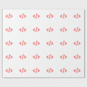 プログラミングのラベル ラッピングペーパー (フラット)