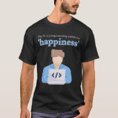 プログラミングの"h"はHappinessの"h" Tシャツ (正面)