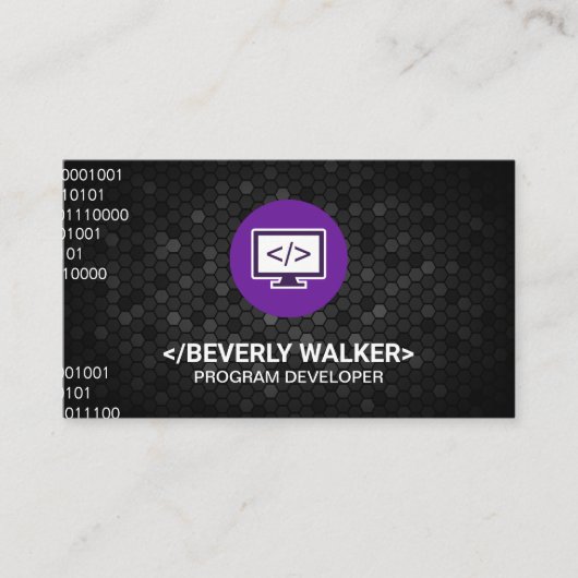 プログラミングアイコン 名刺 (正面)