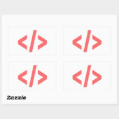 プログラミングラベル 長方形シール (シート)