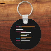 プログラミング愛好家のためのダークモードのコード行 キーホルダー (正面)