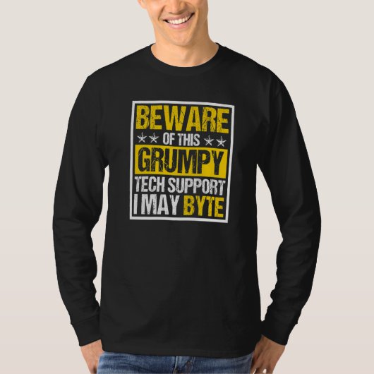 プログラミング管理コンピュータデスクSysadmin Tech Supp Tシャツ (正面)