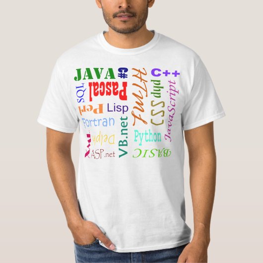 プログラミング言語のワイシャツ Tシャツ (正面)