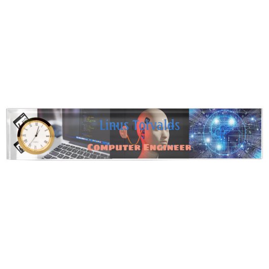 プログラミング言語コンピュータエンジニア デスクネームプレート (正面)