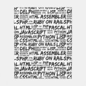 プログラミング言語，コンピュータ言語，コード フリースブランケット (正面)