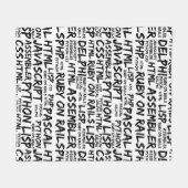 プログラミング言語，コンピュータ言語，コード フリースブランケット (正面(横))