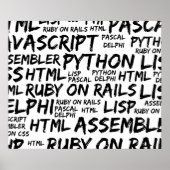プログラミング言語，コンピュータ言語，コード ポスター (正面)