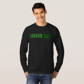 プログラミング コード コンソール ログ JavaScript デバッグ Tシャツ (正面フル)