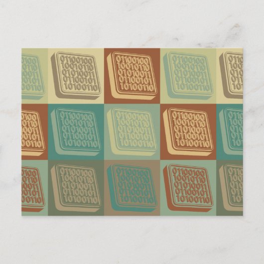 プログラミング ポップ アート ポストカード (正面)