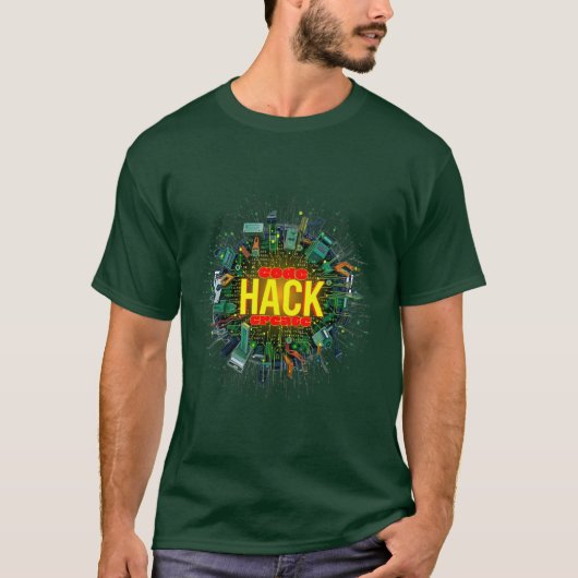 プログラミング: Code, hack, create Tシャツ (正面)