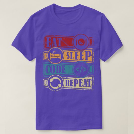 プログラミングComputer Science 食べ Programmer Code S Tシャツ (デザイン正面)