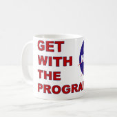 プログラムと得て下さい コーヒーマグカップ (正面左)