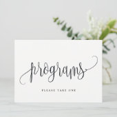 プログラムの署名 – 素敵な書道 招待状 (スタンド正面)