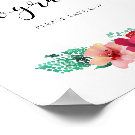 プログラムは一つのフローラデザインを取結婚る ポスター (角)