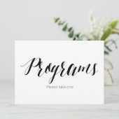 「プログラムをお持ちください」ウェディングサイン 招待状 (スタンド正面)