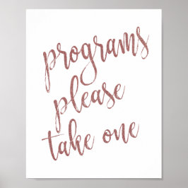 プログラムをお持ちください ローズゴールド グリッター サイン