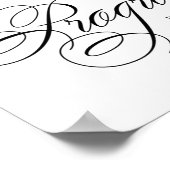 プログラムエレガントブラックスクリプト |水平テーブル ポスター (角)