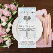 プログラムパーティーシルバーブルーグリッターダスト ラックカード