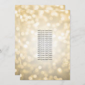 プログラム挿入金ゴールドグリッター灯 招待状 (正面/裏面)