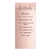 プログラム誕生日バラ金ゴールド写真おもしろいファクト ラックカード (正面)