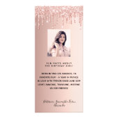 プログラム誕生日バラ金ゴールド写真おもしろいファクト ラックカード (裏面)