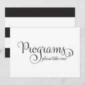 プログラム ウェディング サイン, (正面/裏面)