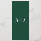 プログラム – エレガントフローラ濃い緑結婚、の (裏面)