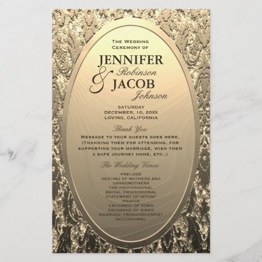 プログラム |メタリックエッチング金ゴールドルック (正面)