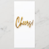 プログラム - 3D ゴールド テキスト ミニマル デザイン (裏面)