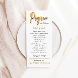 プログラム - 3D ゴールド テキスト ミニマル デザイン