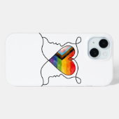プログレスプライドハートラインアート Case-Mate iPhoneケース (裏面 (横))