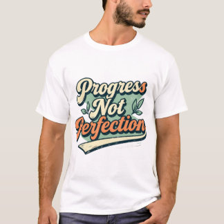 プログレス・ノット・パーフェクション ミニマルクォートTシャツ Tシャツ