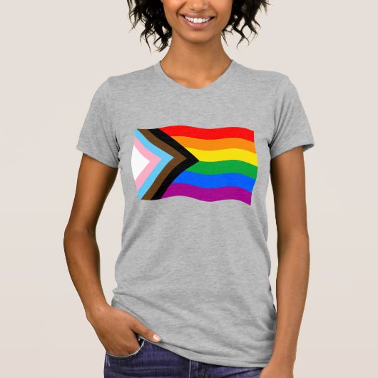 プログレス・プライドの旗を振る Tシャツ (正面)