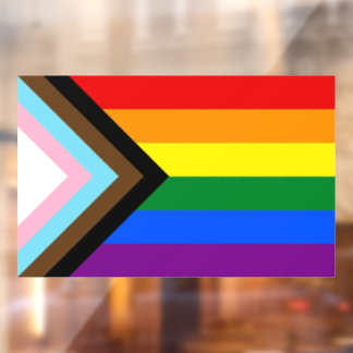 プログレス・プライド・フラッグ LGBTQ+ ウィンドウサイン