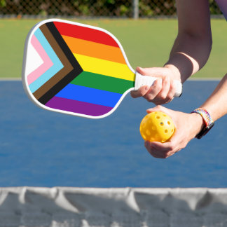 プログレス・プライド・フラッグ LGBTQ+ ピックルボールラケット
