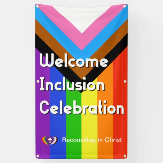 プログレッシブプライドフラグバナー – 垂直 横断幕 (縦)