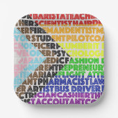 プログレッシブレインボーフラグLGBTゲイスクリプト ペーパープレート (正面)