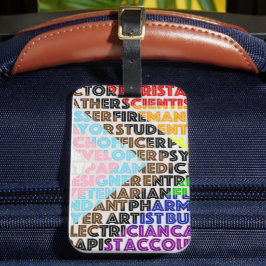 プログレッシブレインボーフラグLGBTゲイスクリプト ラゲッジタグ