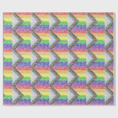 プログレッシブレインボーフラグLGBTゲイスクリプト ラッピングペーパー (フラット)