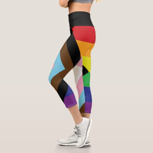プログレッシブLGBTQIA国旗 カプリレギンス