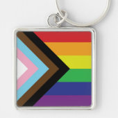 プログレッシブLGBTQIA国旗 キーホルダー (正面)