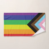 プログレッシブLGBTQIA国旗 ハンドタオル (ハンドタオル)
